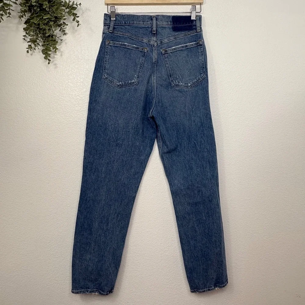 Abercrombie & Fitch Curve Love 90s Straight Ultra High Rise Jeans Blue 29 8R - Picture 8 of 9